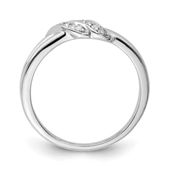 Sterling Silver Rhodium Plated Diamond Ring — alternate view