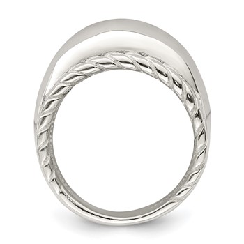 Sterling Silver Twisted Dome Ring — alternate view