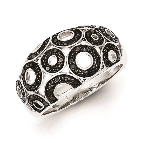 Gnoce Personalized Sterling Silver Plated Black Clover Gemstone Bracelet 