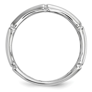 White Night Sterling Silver Rhodium-plated Black Diamond Men's Ring — alternate view