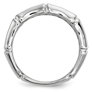 White Night Sterling Silver Rhodium-plated Black Diamond Men's Ring — alternate view