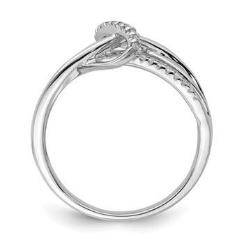 Sterling Silver Rhodium Plated Diamond Fashion Ring — alternate view