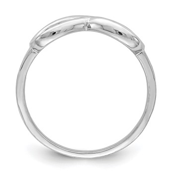 Sterling Silver Rhodium-plated Infinity Ring — alternate view