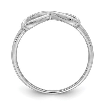 Sterling Silver Rhodium-plated Infinity Heart Ring — alternate view