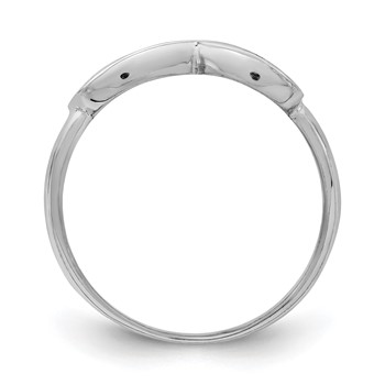 Sterling Silver Rhodium-plated Overlap Infinity Ring — alternate view