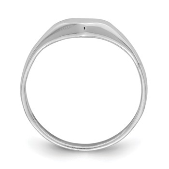 Sterling Silver RH-plated Polished Elongated Heart Children's Ring — alternate view