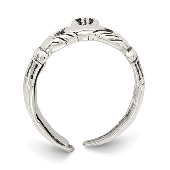 Sterling Silver Claddagh Toe Ring — alternate view