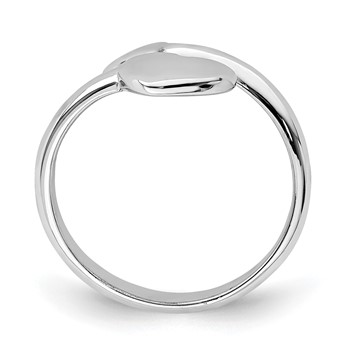 Sterling Silver Rhodium-plated Heart w/Arrow Toe Ring — alternate view