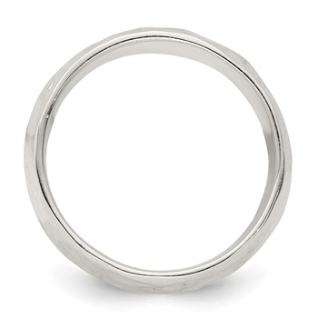 Sterling Silver Hammered Polished Ring — alternate view