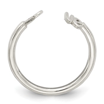 Sterling Silver Polished 'Love' Adjustable Ring — alternate view