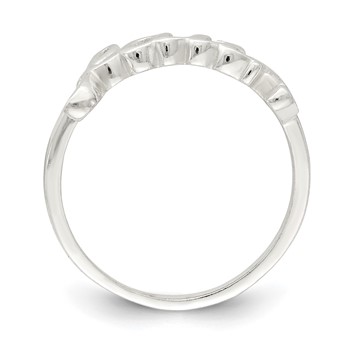Sterling Silver Polished 'Faith' Ring — alternate view
