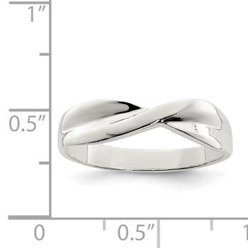 Sterling Silver Polished Twist Ring — alternate view