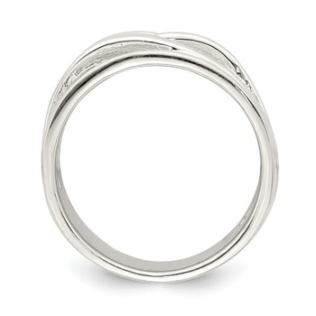 Sterling Silver Polished 5 Band Intersecting Ring — alternate view