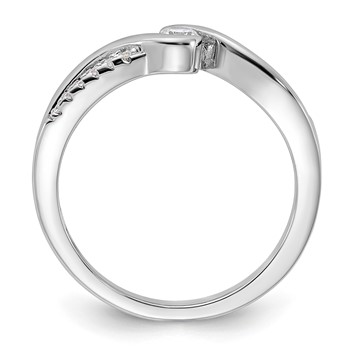 Sterling Silver Rhodium-plated & CZ Ring — alternate view