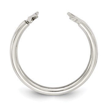 Sterling Silver Polished Half Moon and Star Adjustable Ring — alternate view