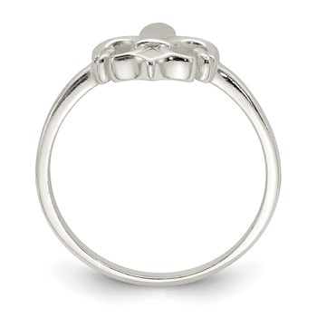 Sterling Silver Polished Fleur De Lis Ring — alternate view