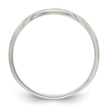 Sterling Silver Polished Tree Ring — alternate view