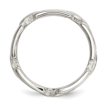 Sterling Silver Polished Fancy Link Ring — alternate view