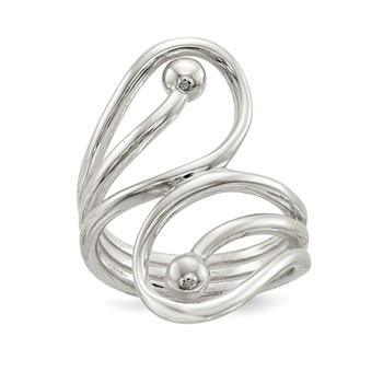 Sterling Silver Polished Fancy Swirl Ring
