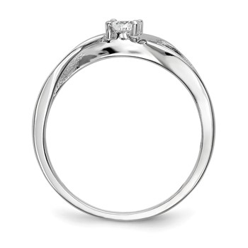 Sterling Silver Rhodium-plated CZ Ring — alternate view
