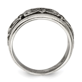 Sterling Silver Antiqued Scroll Design Ring — alternate view