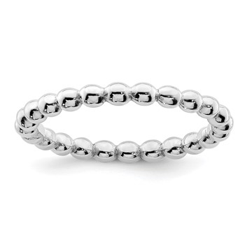 Sterling Silver Rhodium Plated Ring