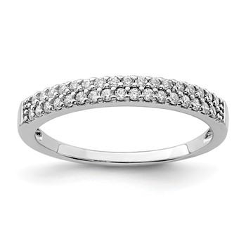 Sterling Silver Rhodium-Plated CZ Ring