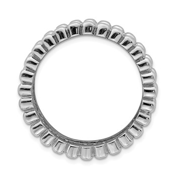 Sterling Silver Rhodium Plated CZ Ring — alternate view