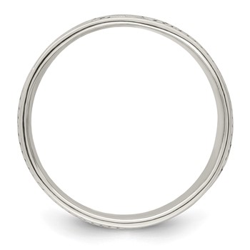 Sterling Silver Antiqued Rope Design Ring — alternate view