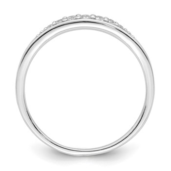 Sterling Silver Rhodium-plated Polished CZ Ring — alternate view