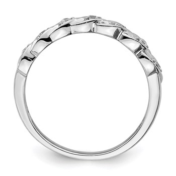 Sterling Silver RH Polished CZ Twisted Ring — alternate view