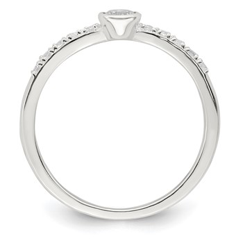 Sterling Silver CZ Ring — alternate view