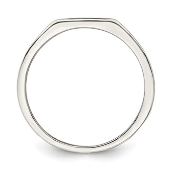 Sterling Silver Rhodium-plated Enameled Cross Ring — alternate view