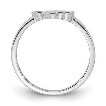 Sterling Silver RH-plated Multi-color Enameled Rainbow Children's Ring — alternate view