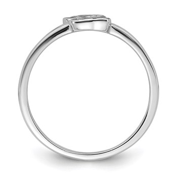 Sterling Silver Rhodium-plated Multi-color Enameled Dog Children's Ring — alternate view