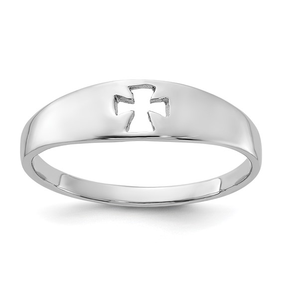 Cut Out Cross Ring Silver Plate Cut Out Cross Ring Silver Plate