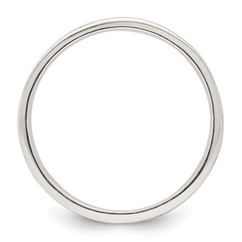 Sterling Silver Polished Oxidized Patterned Men's Band Ring — alternate view