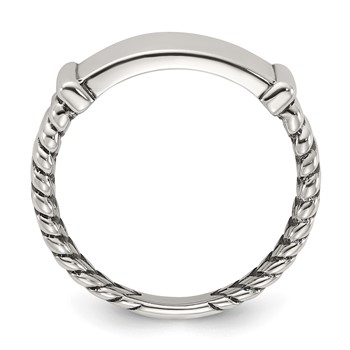Sterling Silver Oxidized Men's Ring — alternate view