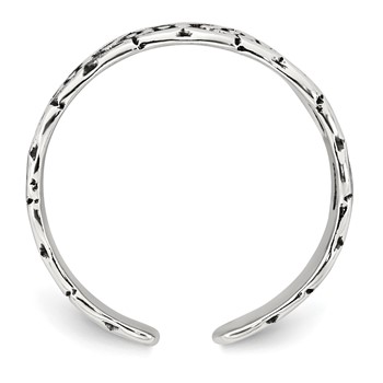 Sterling Silver Polished and Antiqued Butterfly Toe Ring — alternate view