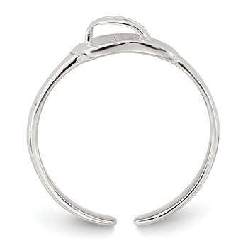Sterling Silver Polished Flip Flop Toe Ring — alternate view