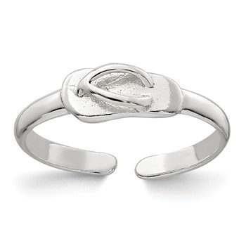Sterling Silver Polished Flip Flop Toe Ring