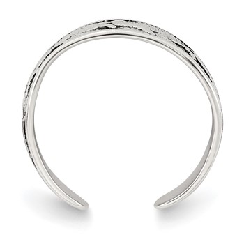 Sterling Silver Polished and Antiqued Dolphin Toe Ring — alternate view