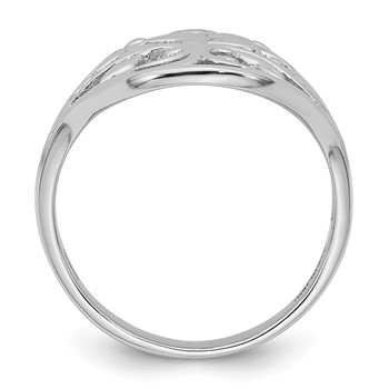 Sterling Silver Rhodium-plated Polished Fancy Tree Size 6 Ring — alternate view