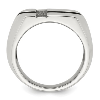 Sterling Silver Antiqued Cross Mens Size 9 Ring — alternate view