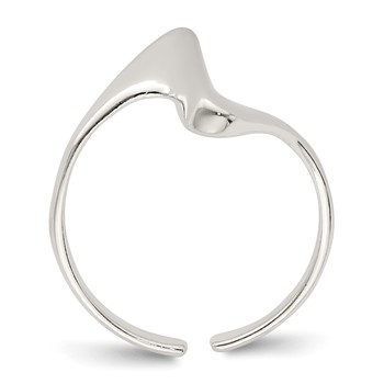 Sterling Silver Adjustable Polished Toe Ring — alternate view
