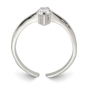 Sterling Silver CZ Toe Ring — alternate view