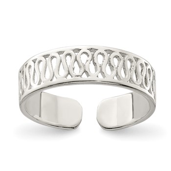 Sterling Silver Solid Toe Ring