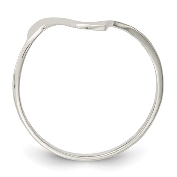 Sterling Silver Solid Wavy Ring — alternate view