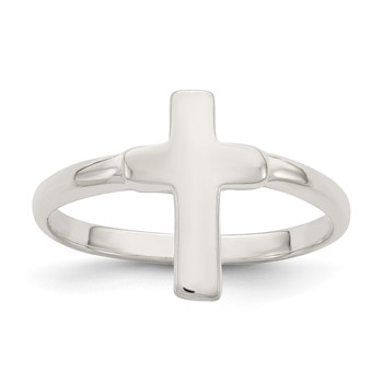 Sterling Silver Solid Cross Ring