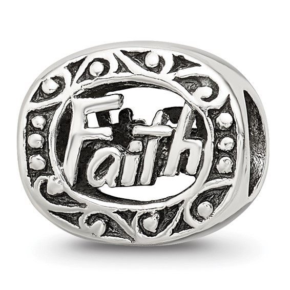Sterling Silver Reflections Faith Bead - Quality Gold